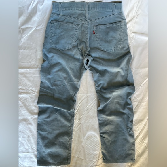 NEVER WORN VINTAGE LEVIS 505 JEAN’S CORDUROY BABY BLUE SIZE 33W 30L - Picture 4 of 4